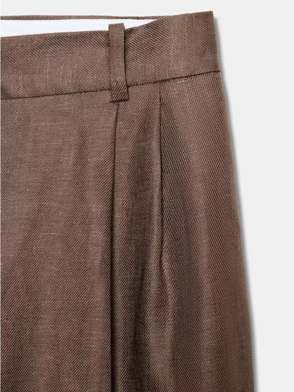 Zara 100% LINEN STRAIGHT LEG PANTS